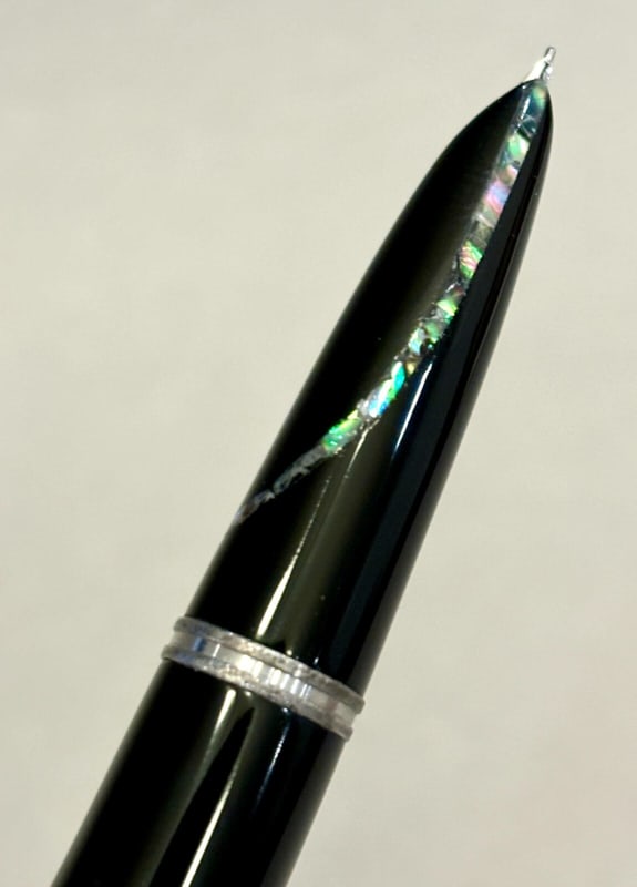 Raden Parker 51 Fountain Pen Mother Of Pearl Spiral Design + Custom Cap Ms