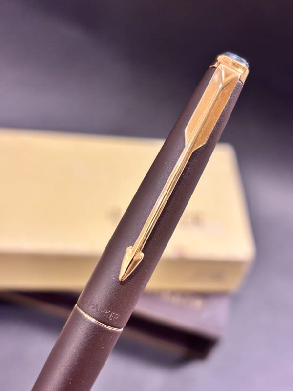 Parker 50 Falcon Fountain Pen Brown Laquered NOS (Bfp692)