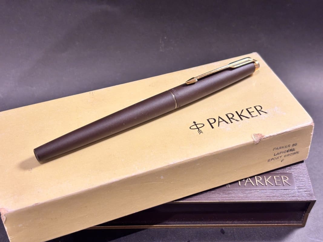 Parker 50 Falcon Fountain Pen Brown Laquered NOS (Bfp692)