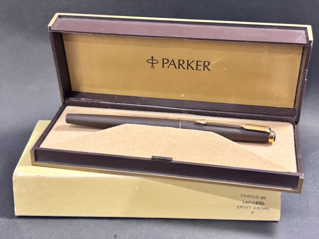 Parker 50 Falcon Fountain Pen Brown Laquered NOS (Bfp692)