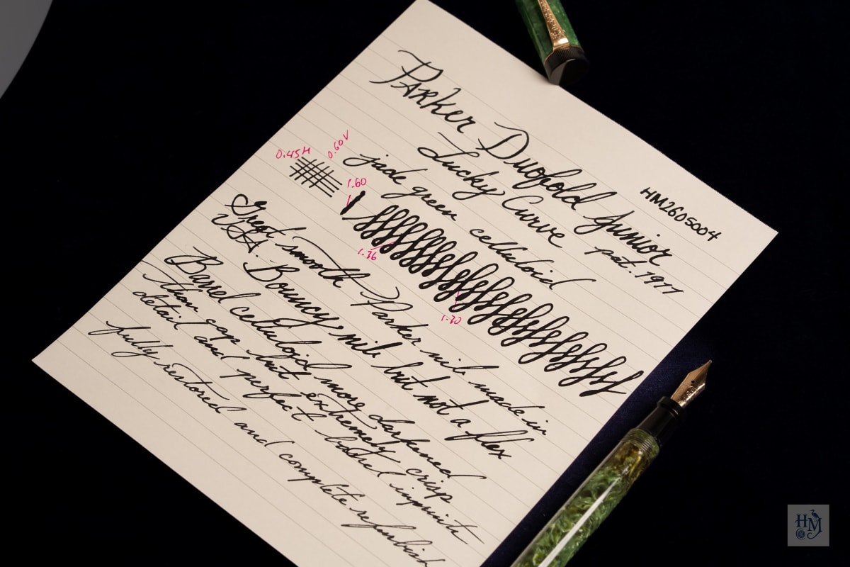 Parker Duofold Junior, Jade Celluloid GPT, Soft #2 14k