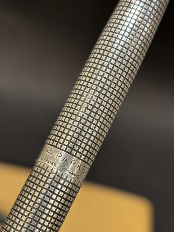 Parker 75 Cisele Sterling Silver Fountain Pen Disk Tassie - Restored (Bfp713)