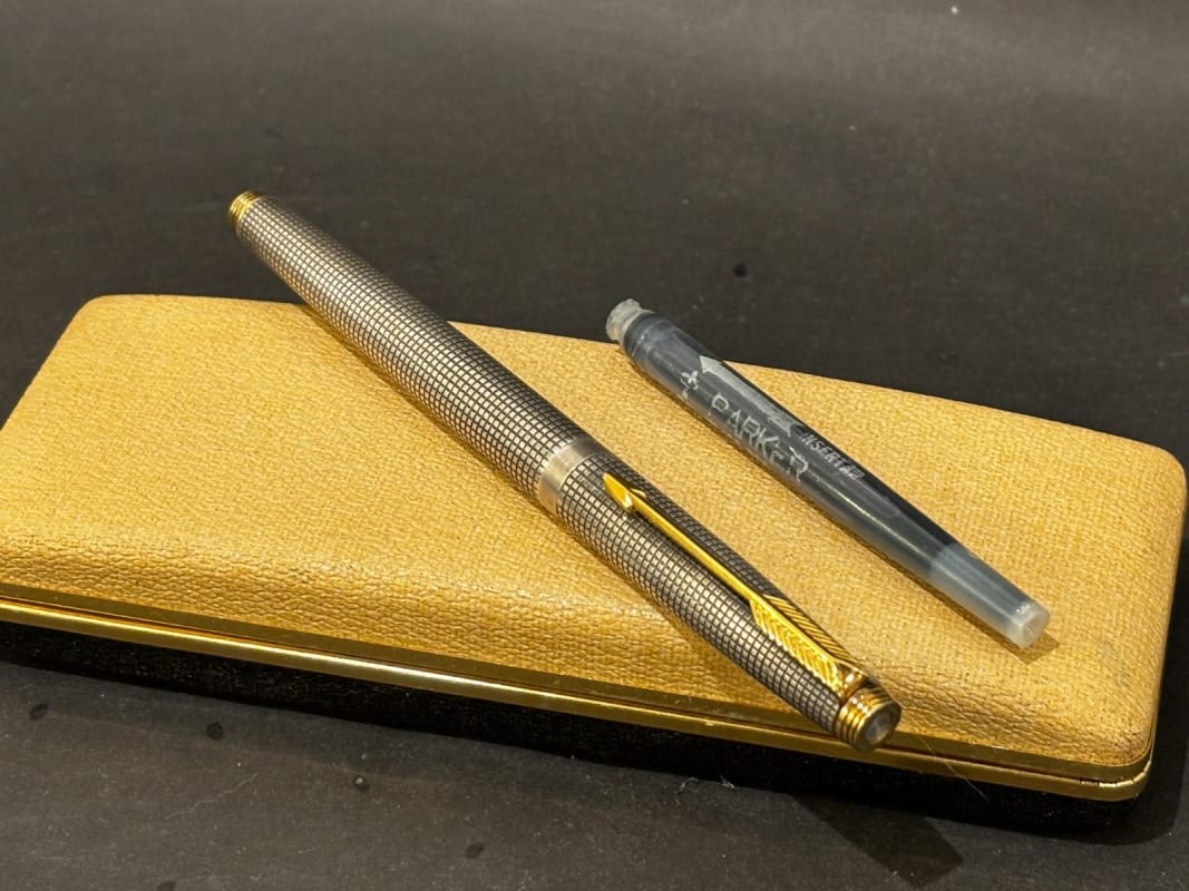 Parker 75 Cisele Sterling Silver Fountain Pen Disk Tassie - Restored (Bfp713)