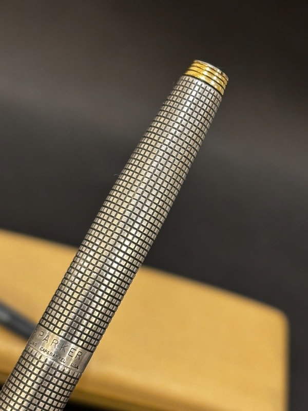 Parker 75 Cisele Sterling Silver Fountain Pen Disk Tassie - Restored (Bfp713)