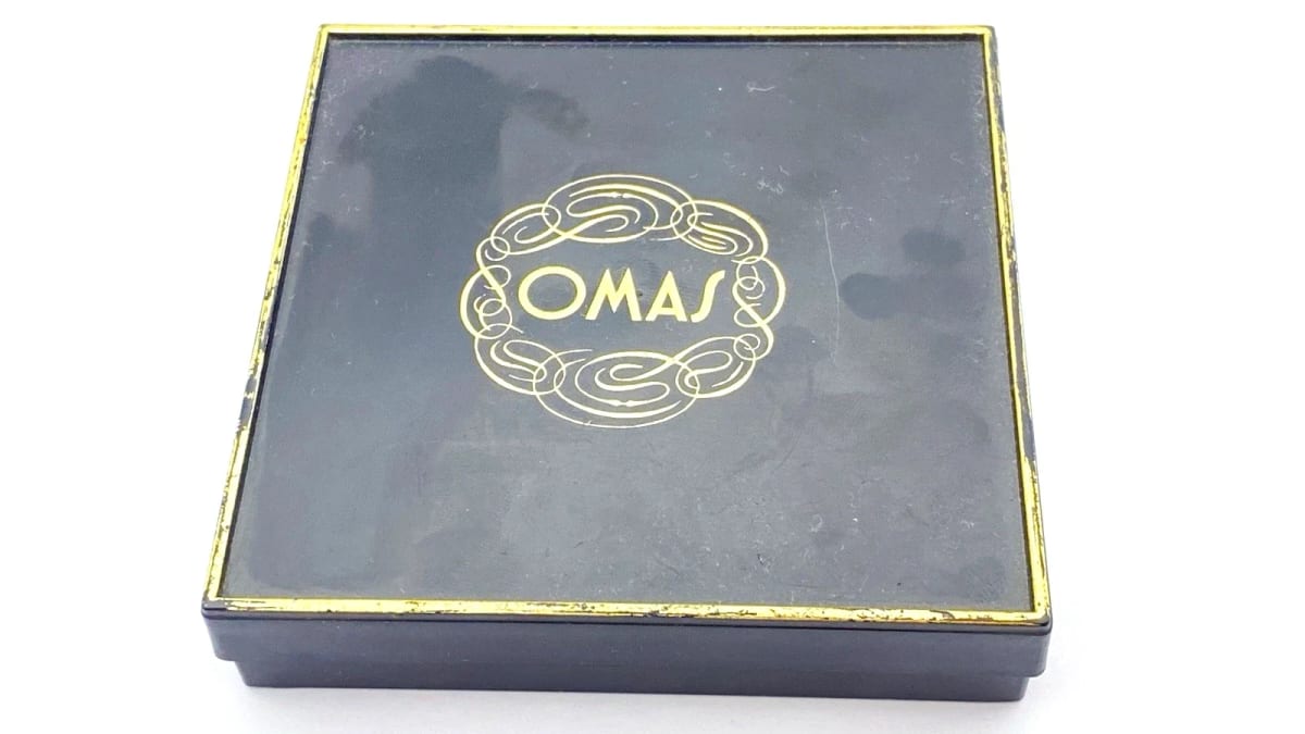 Vintage Omas Super Slim Fountain Pen Brushed Chrome Gold Plated Fine NIB Italy