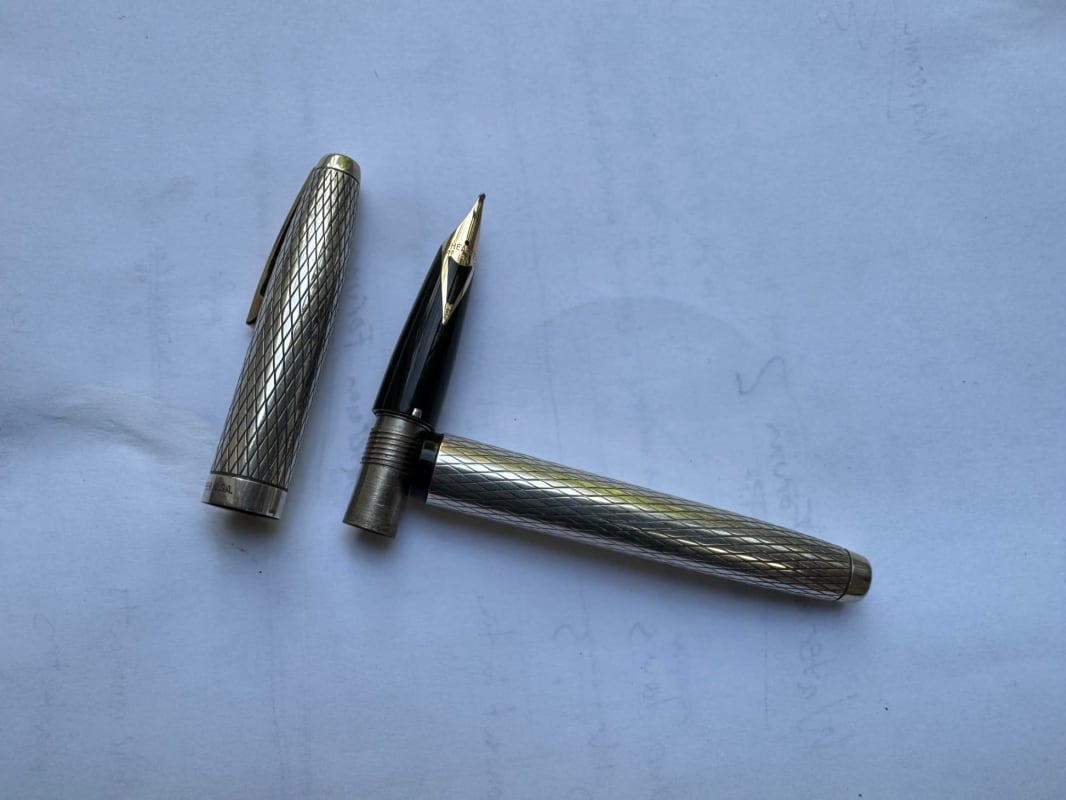 Sheaffer Imperial Sovereign Sterling Silver Fountain Pen (14K Broad)