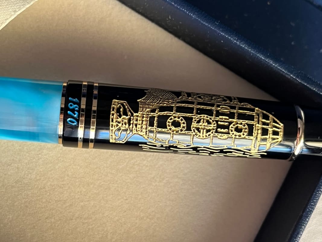  LeBoeuf Jules Verne "20,000 Leagues Under the Sea" Limited Edition Fountain Pen – Medium (M) Nib – Mint in Box (MIB)