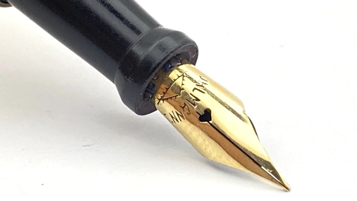 Vintage Uhlmanns Eterno Telescopic Fountain Pen Flexible 14K Gold Extra Fine NIB