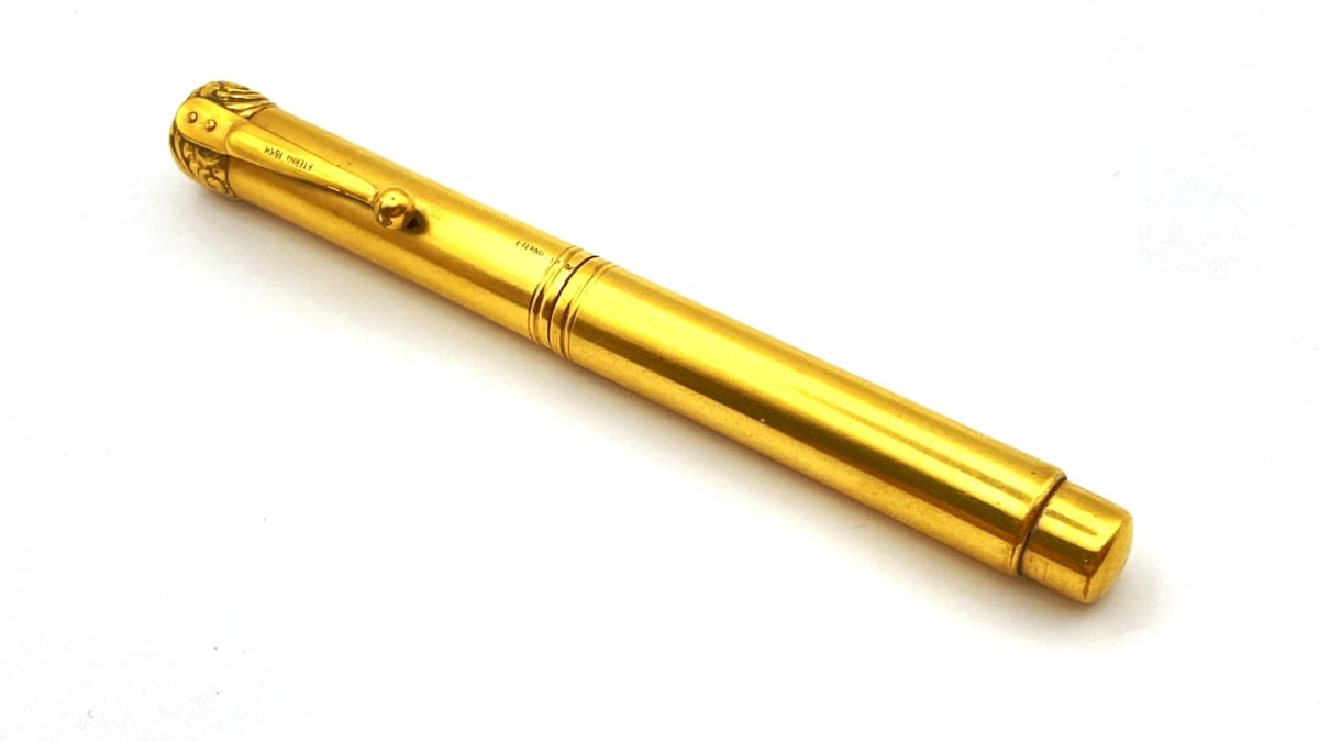 Vintage Uhlmanns Eterno Telescopic Fountain Pen Flexible 14K Gold Extra Fine NIB