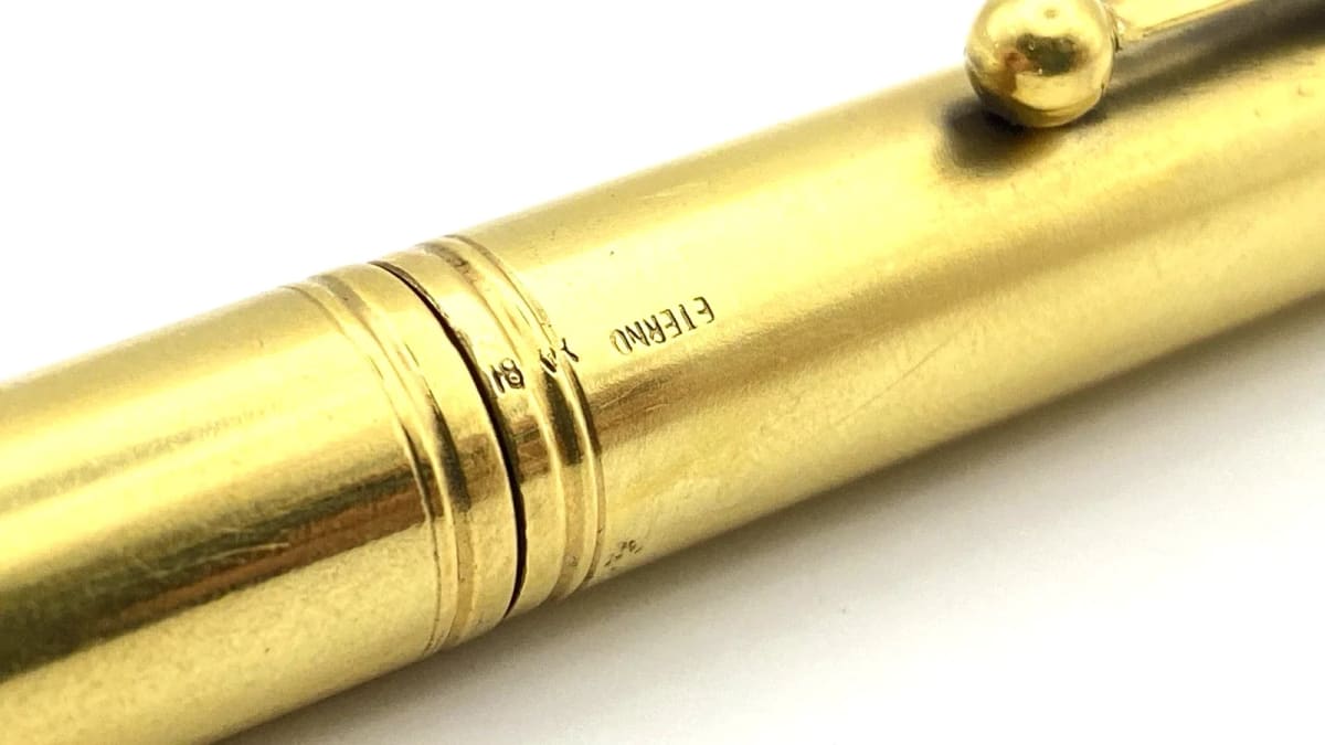 Vintage Uhlmanns Eterno Telescopic Fountain Pen Flexible 14K Gold Extra Fine NIB