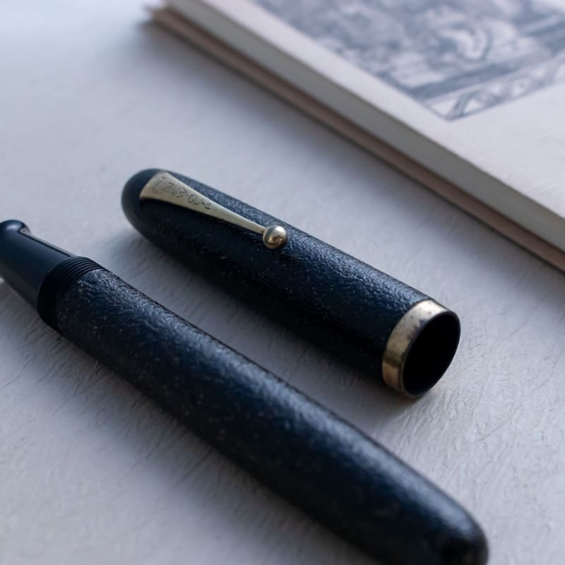 Vintage 1940S Ishime-Nuri Urushi Warranted 14Kt Gold 3 Nib Fountain Pen Japan