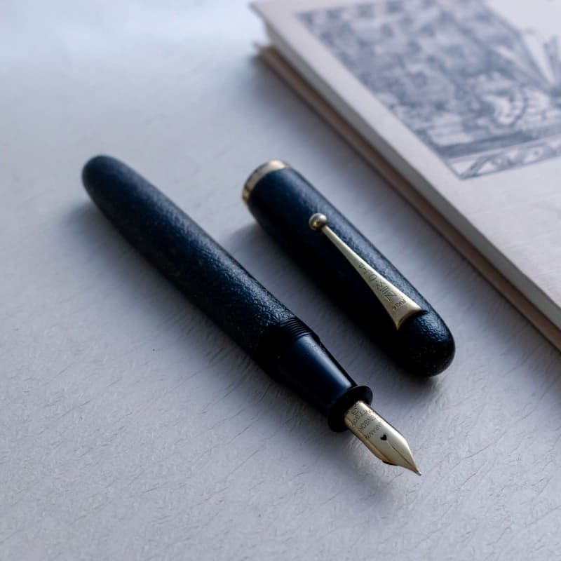 Vintage 1940S Ishime-Nuri Urushi Warranted 14Kt Gold 3 Nib Fountain Pen Japan