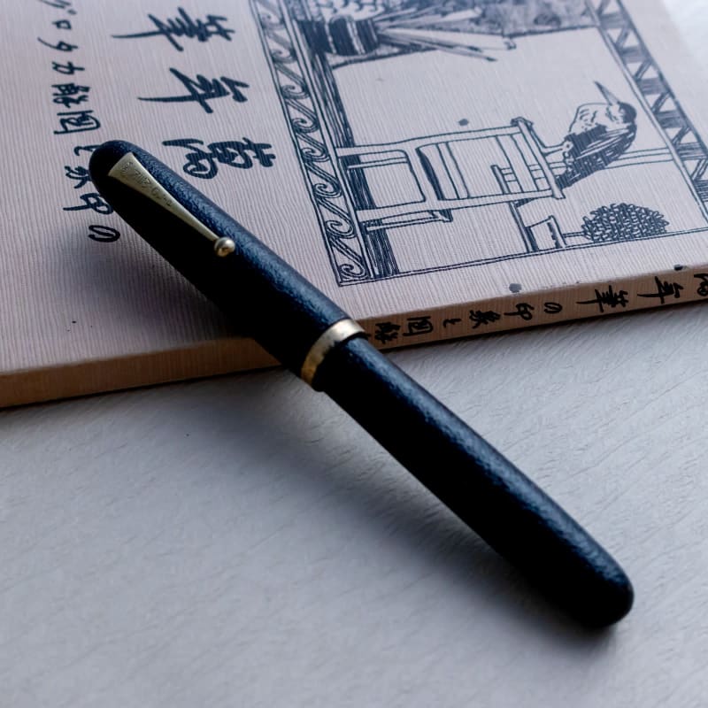 Vintage 1940S Ishime-Nuri Urushi Warranted 14Kt Gold 3 Nib Fountain Pen Japan