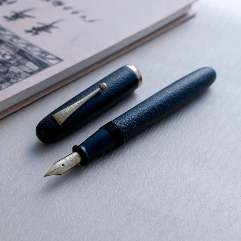 Vintage 1940S Ishime-Nuri Urushi Warranted 14Kt Gold 3 Nib Fountain Pen Japan