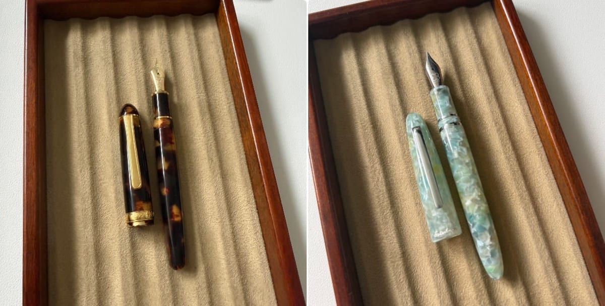Combi Deal: Esterbrook Estie Sea Glass and Platinum #3776 Century Celluloid Tortoise