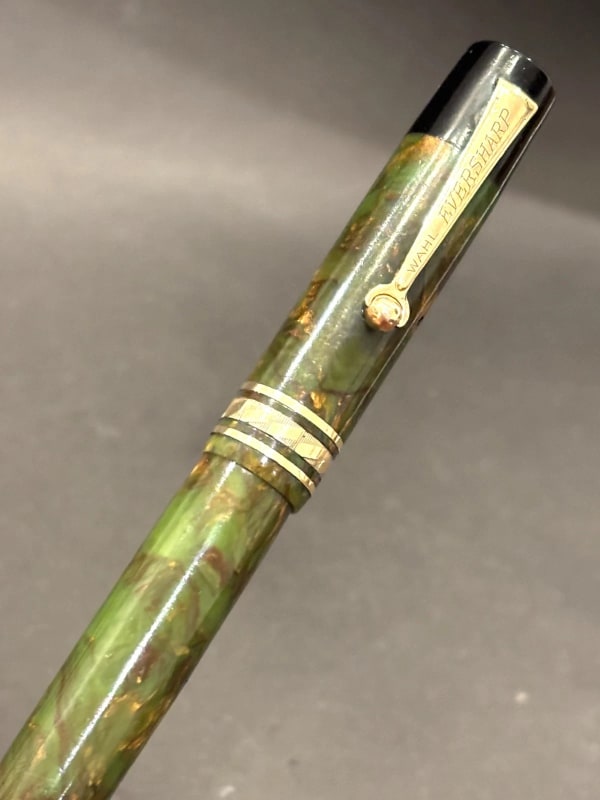 Wahl Eversharp Brazilian Green Lever Filler Flexy Nib - Restored (Bfp636)