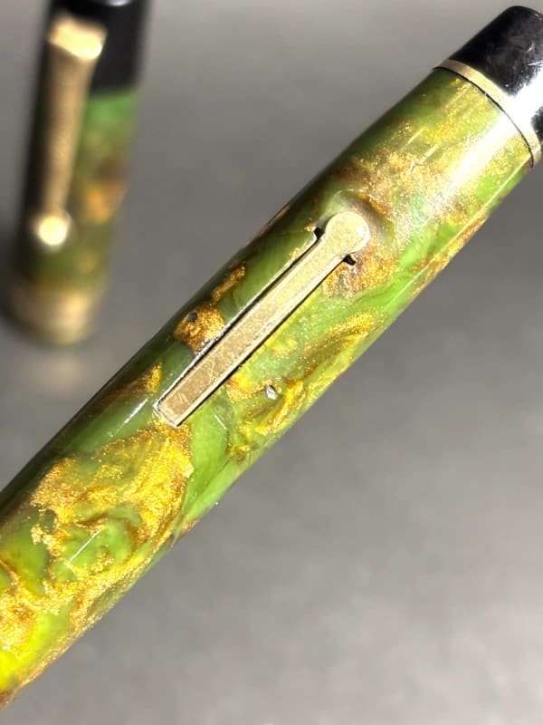 Wahl Eversharp Brazilian Green Lever Filler Flexy Nib - Restored (Bfp636)