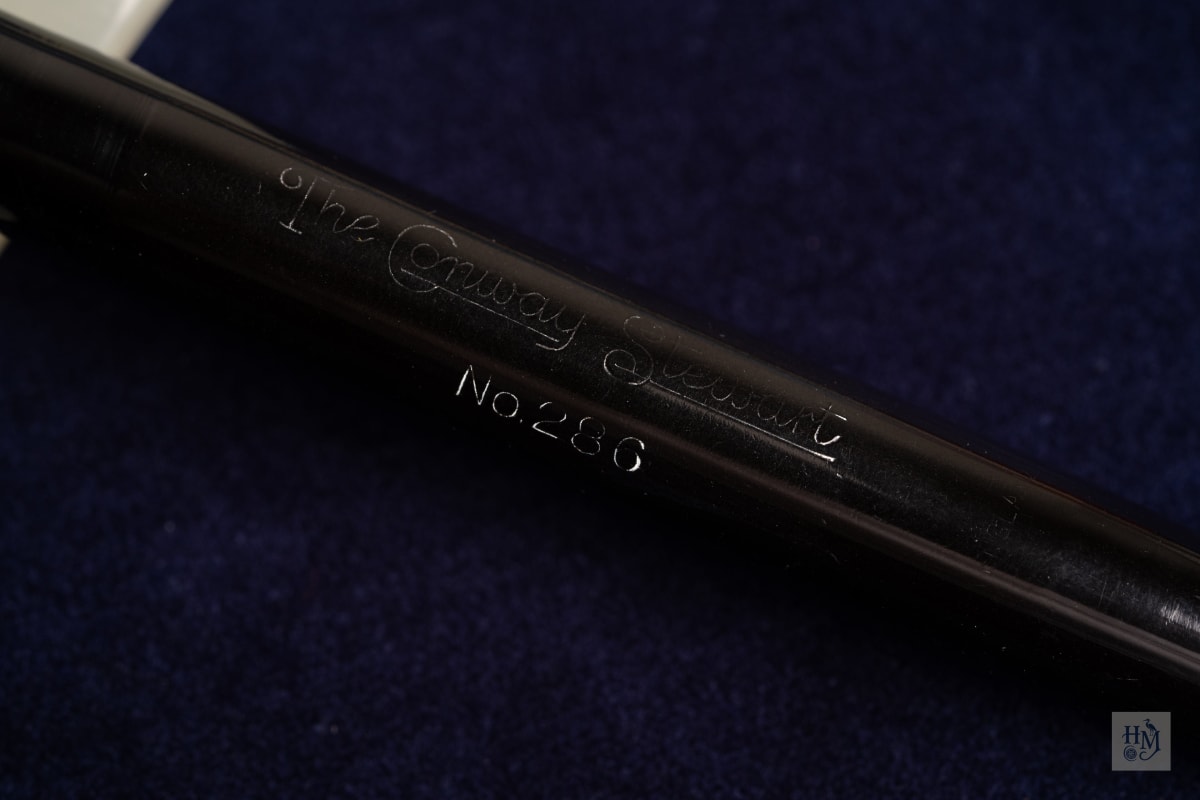 Conway Stewart 286, Black Celluloid GPT, #4 14k Flex
