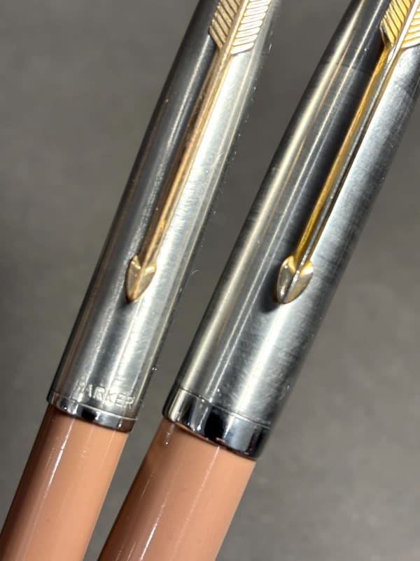 Parker 51 Aerometric Fountain Pen & Pencil Set Cocoa Two Tones Cap - Restored