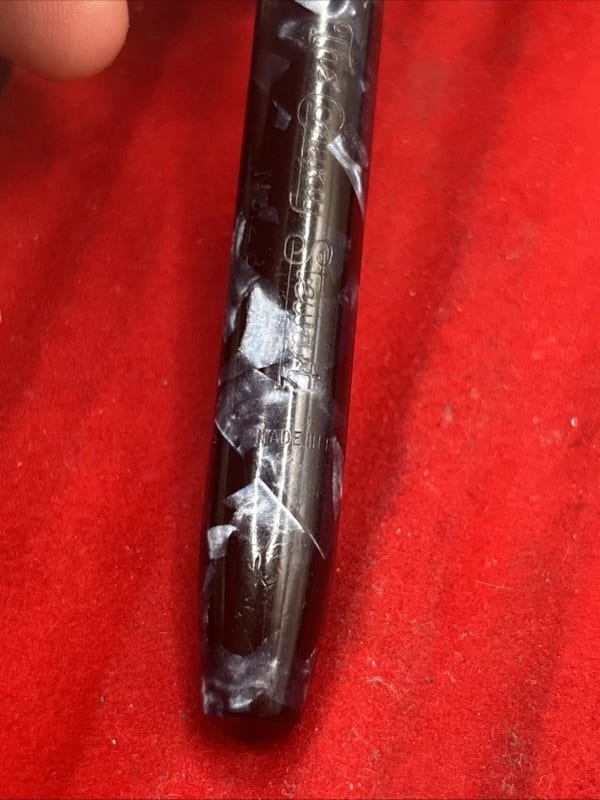 Vintage The Conway Stewart Blue Marble 28 Fountain Pen Medium NIB