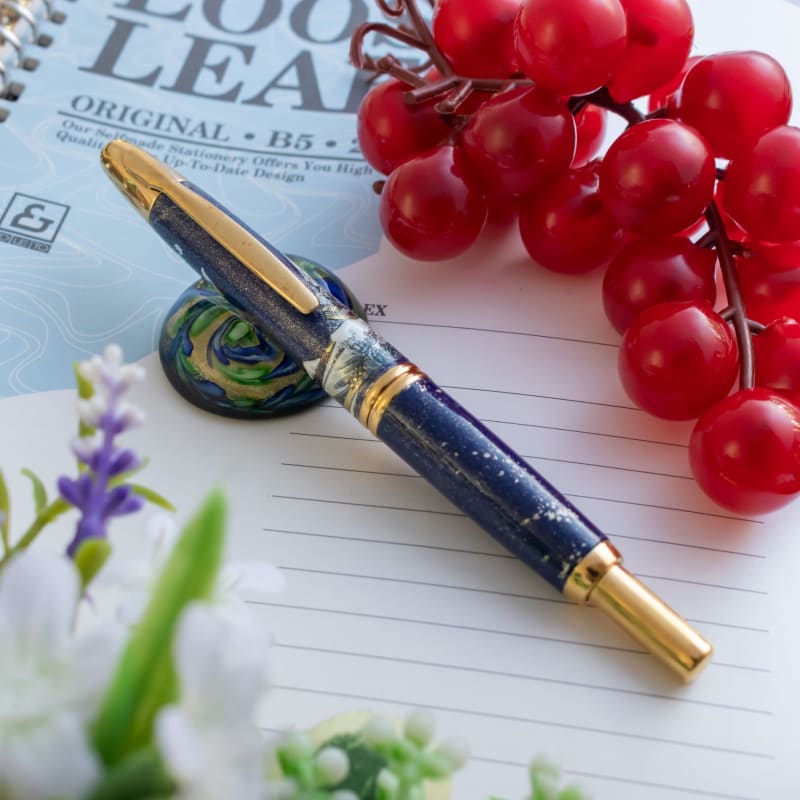 Custom Pilot Vanishing Point Capless Celestial Wave Fountain Pen 18K F Gold Nib