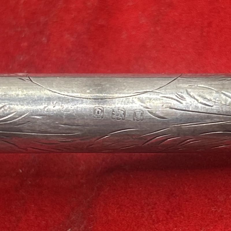 Eyedropper Fountain Pen London Silver Overlay 1919