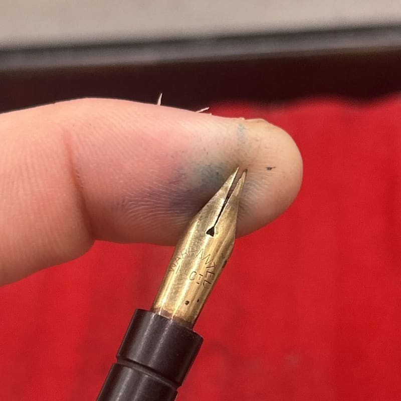 Eyedropper Fountain Pen London Silver Overlay 1919
