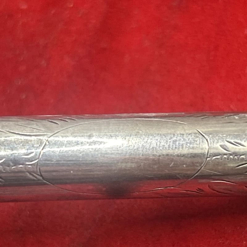 Eyedropper Fountain Pen London Silver Overlay 1919
