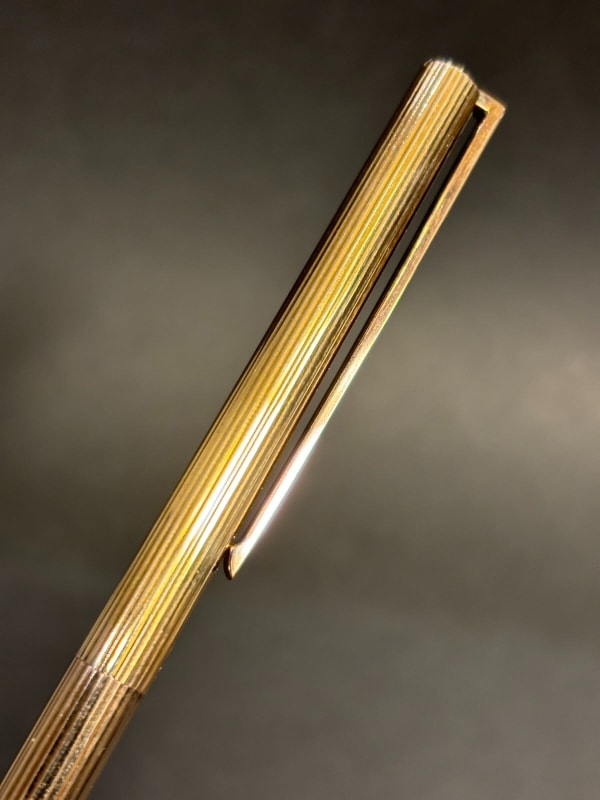 S.T. Dupont Ballpoint Pen Twist Gold Plated France (Bfp306)