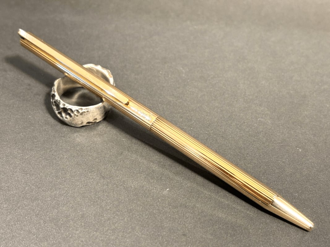 S.T. Dupont Ballpoint Pen Twist Gold Plated France (Bfp306)