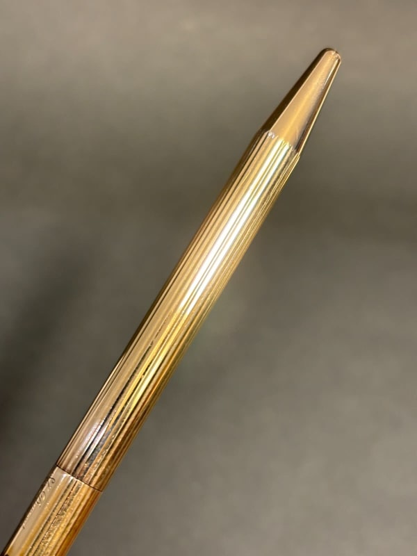 S.T. Dupont Ballpoint Pen Twist Gold Plated France (Bfp306)