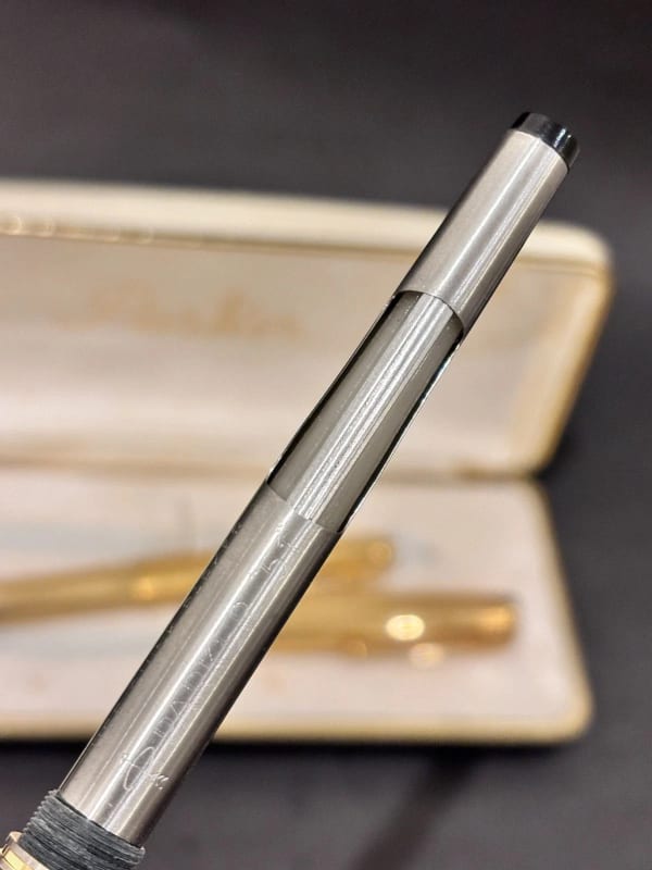NOS Parker 51 Fountain Pen + Bp Set Insignia Gold Argentina (Bfp727)