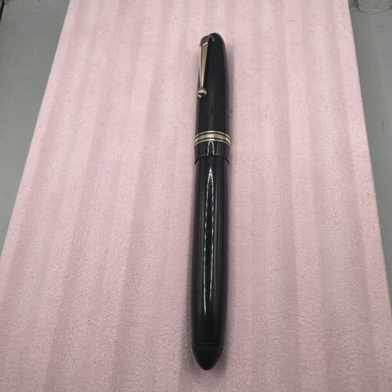 Swan Leverless 4220 Torpedo Cap, Fountain Pen, Black, Medium Nib With Flex