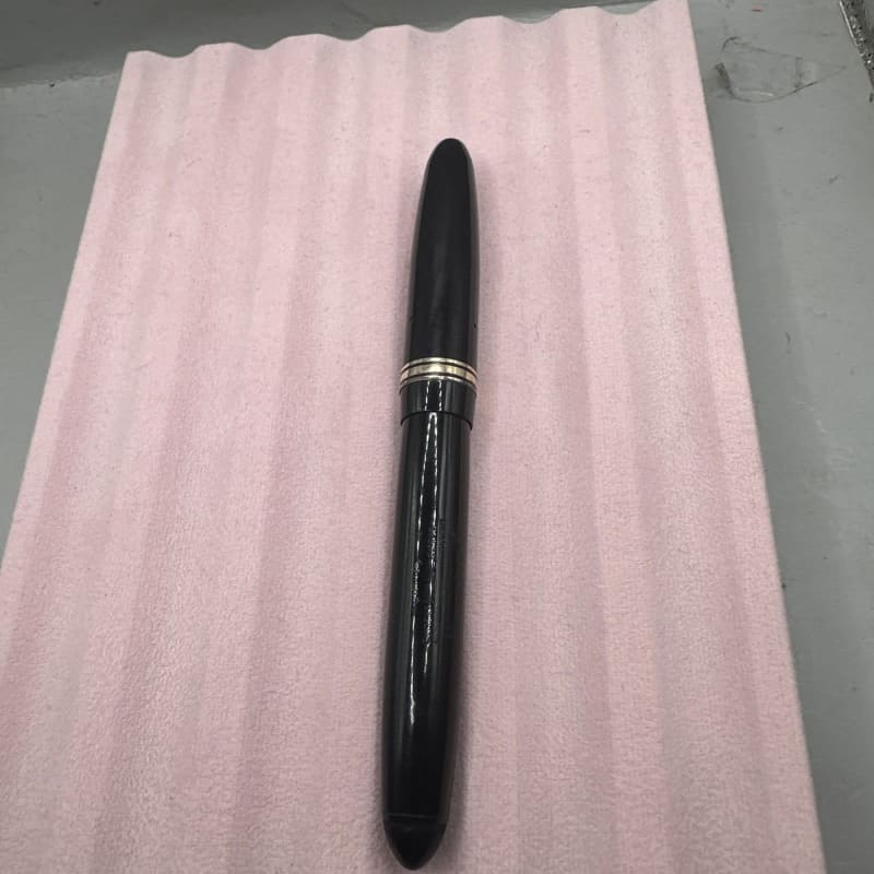 Swan Leverless 4220 Torpedo Cap, Fountain Pen, Black, Medium Nib With Flex