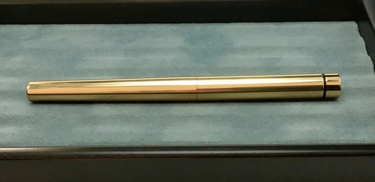Sheaffer Targa Brass Fountain Pen Set including Pen Case and Cartridge Holder!