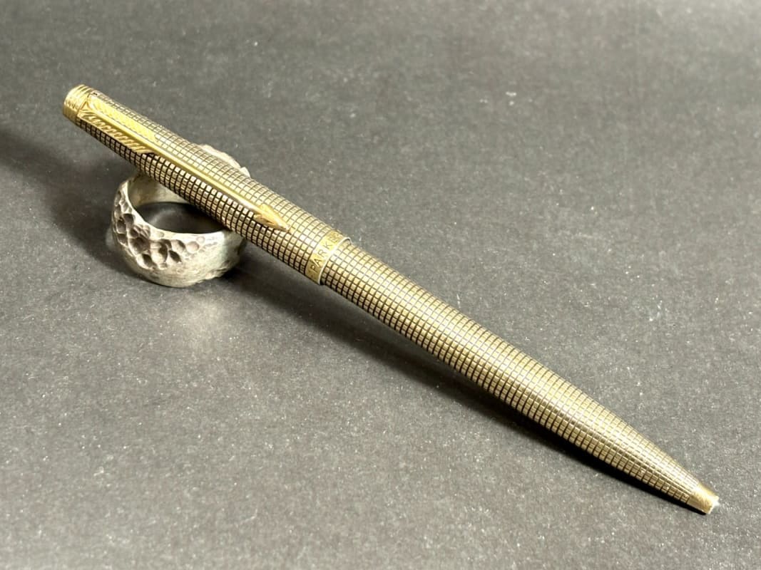Parker 75 Classic Ballpoint Pen Sterling Vermeil Cisele (Bfp594)