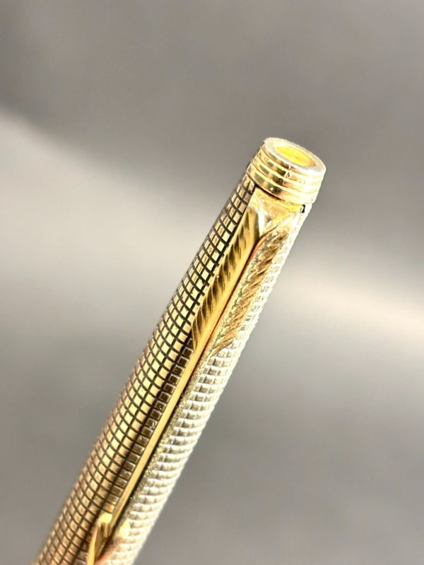 Parker 75 Classic Ballpoint Pen Sterling Vermeil Cisele (Bfp594)