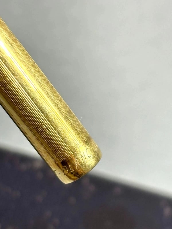 Montblanc Safety Pen Ring-Top Size 0 Nib Gold Overlay (Bfp553)