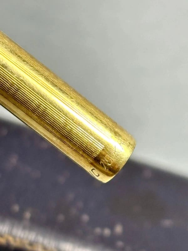 Montblanc Safety Pen Ring-Top Size 0 Nib Gold Overlay (Bfp553)