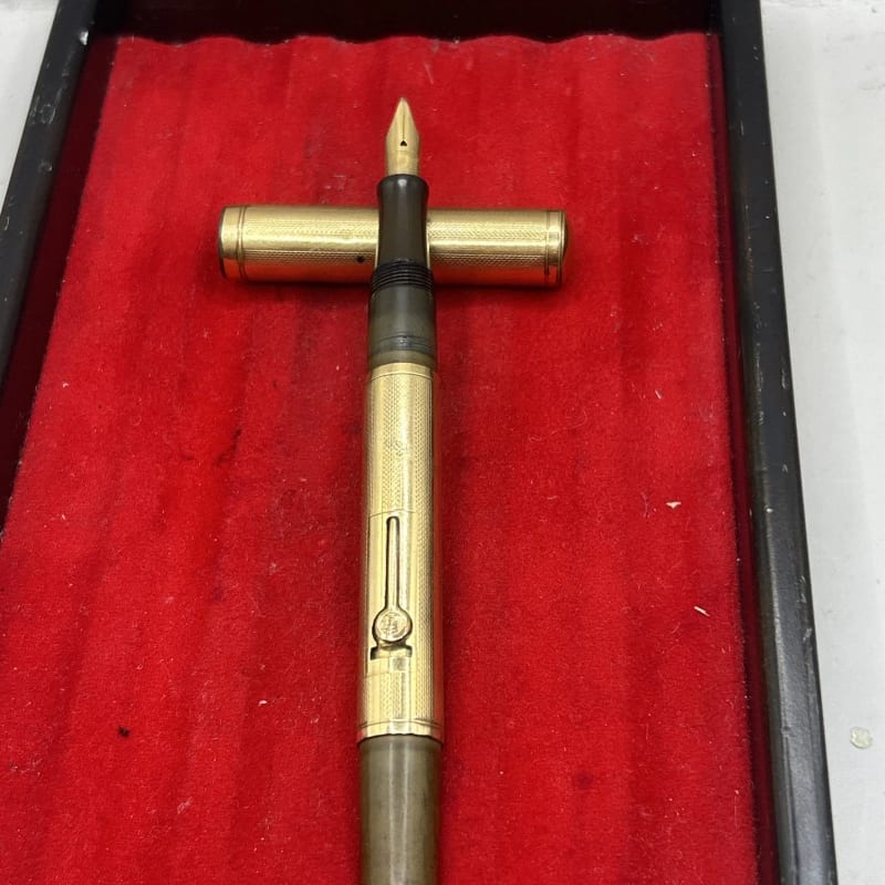 Watermans Ideal No.52. With A Rolled Gold Overlay
