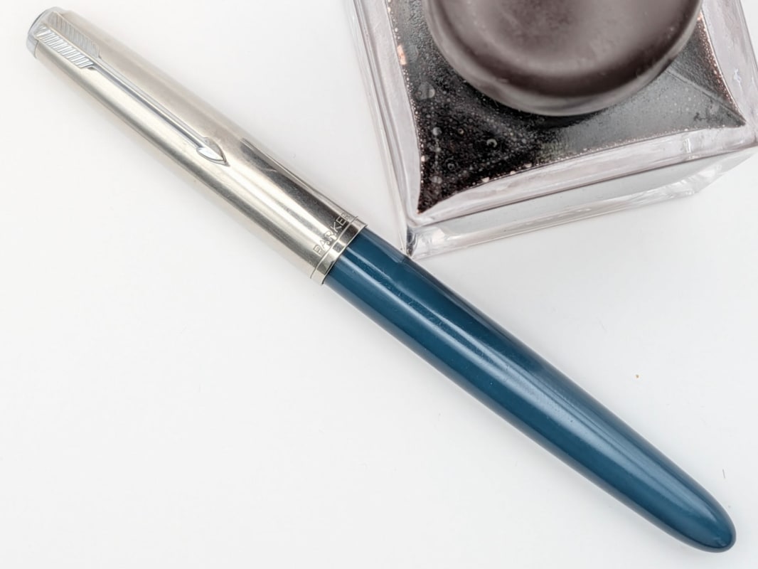  Vintage Parker "51" Aerometric – Teal Blue – 14K Gold Nib – Fully Restored