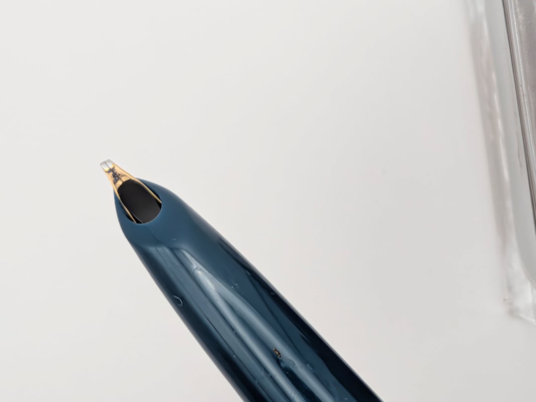  Vintage Parker "51" Aerometric – Teal Blue – 14K Gold Nib – Fully Restored