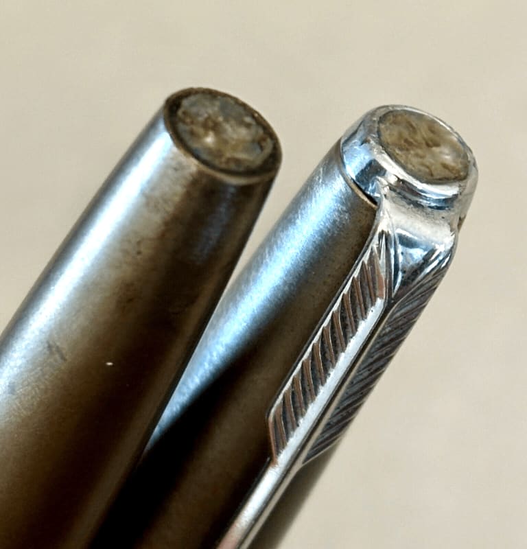 Parker 61 Flighter Argentina Aerometric Mother-Of-Pear<Wbr/>L Inlays &Titanium Patina