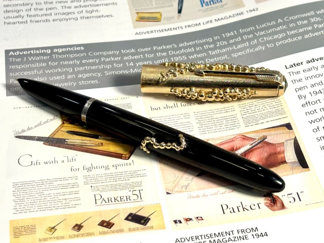 Parker 51 “Ofiura” (001/001) Limited Edition Vermeil Cap + Zircon Inlays
