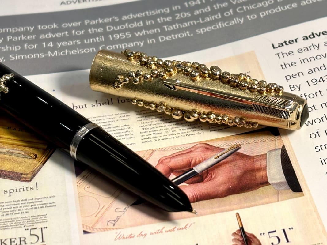 Parker 51 “Ofiura” (001/001) Limited Edition Vermeil Cap + Zircon Inlays