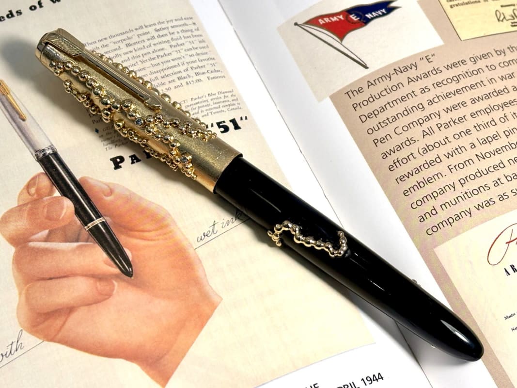 Parker 51 “Ofiura” (001/001) Limited Edition Vermeil Cap + Zircon Inlays