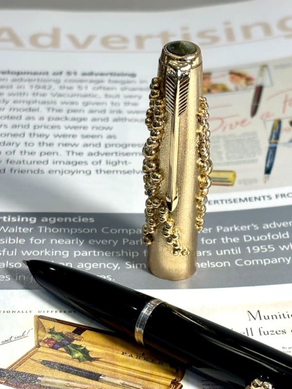 Parker 51 “Ofiura” (001/001) Limited Edition Vermeil Cap + Zircon Inlays