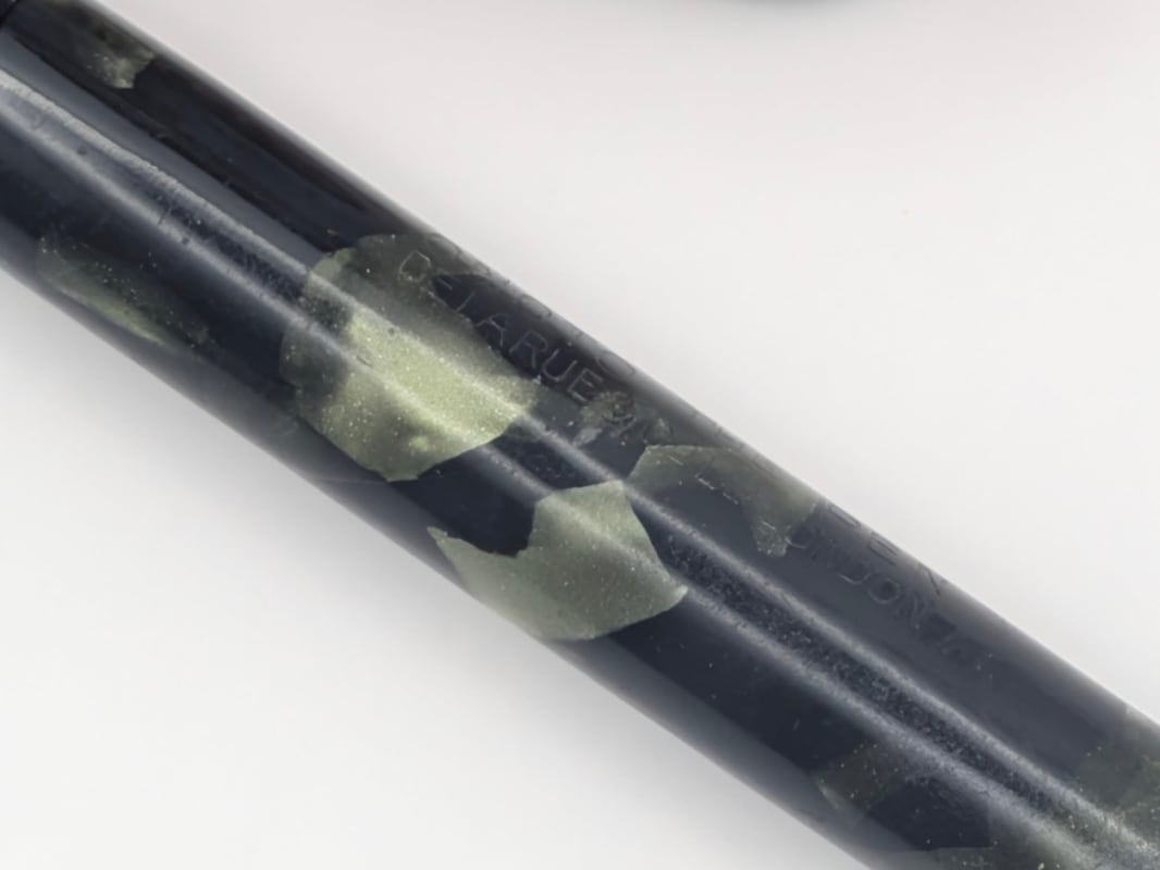 Vintage Onoto 5601 (De La Rue) Fountain Pen – Green Marbled Celluloid 1930's