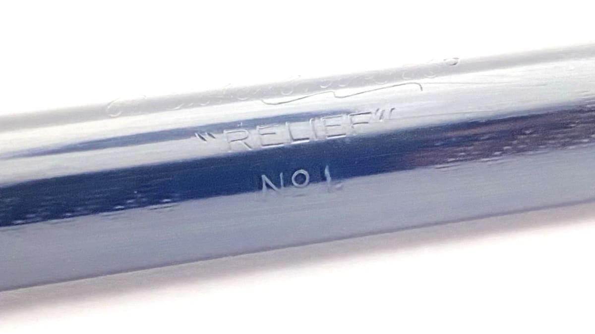 Vintage Esterbrook Relief No 1 Fountain Pen Black 14K Gold Medium NIB England