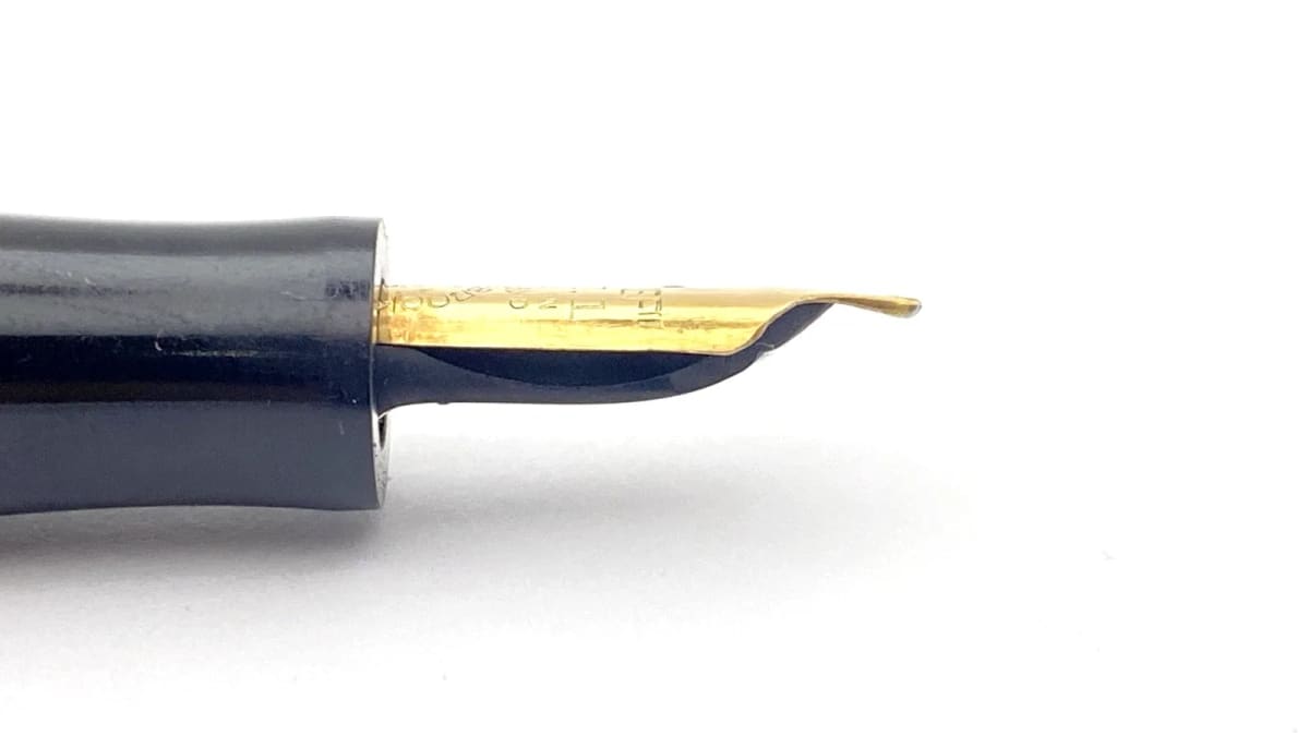 Vintage Esterbrook Relief No 1 Fountain Pen Black 14K Gold Medium NIB England